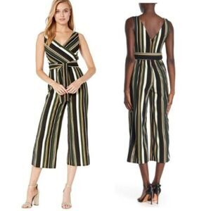 NWT bebe Retro Striped Wrap Jumpsuit | 14